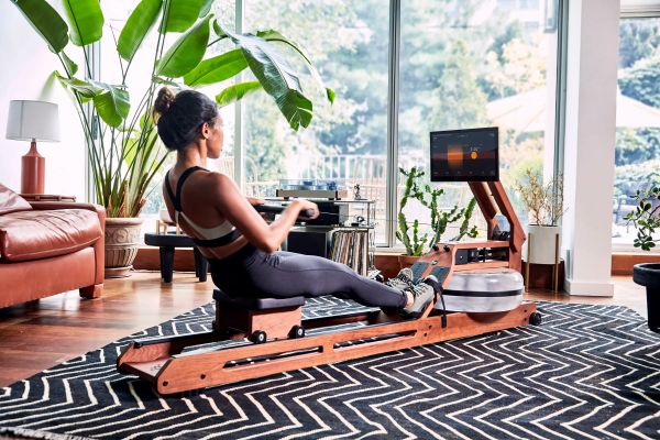 Ergatta rower being used by a woman.