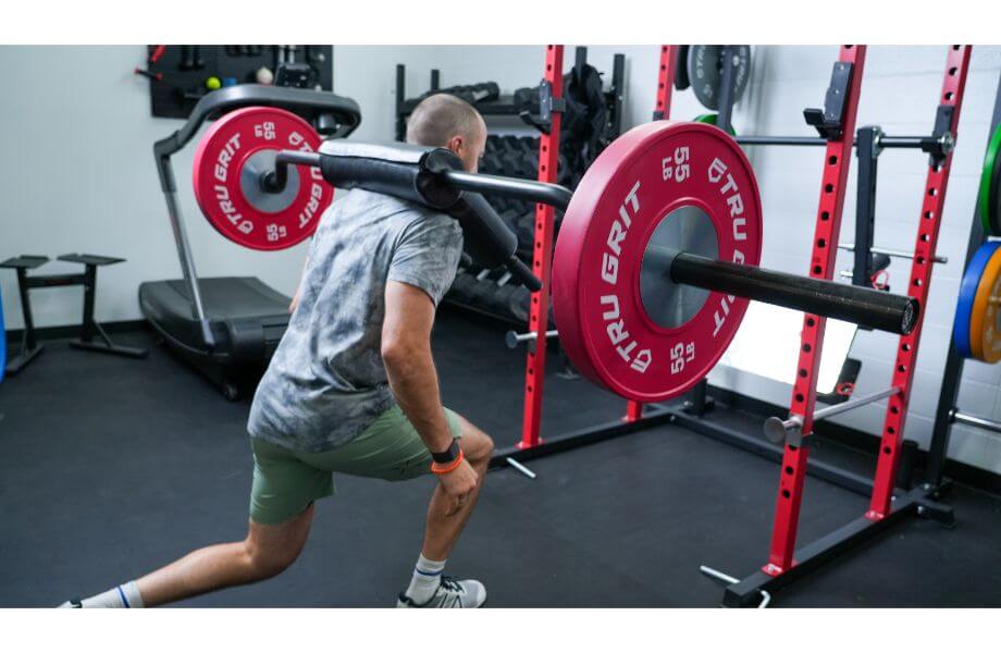 Titan Series Safety Squat Bar coop lunging