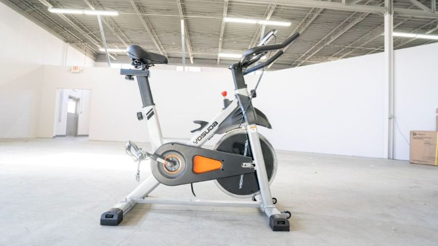 A Peloton alternative, the Yosuda bike in the GGR warehouse